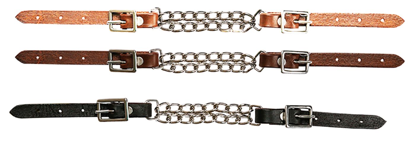 Leather Double Chain Curb