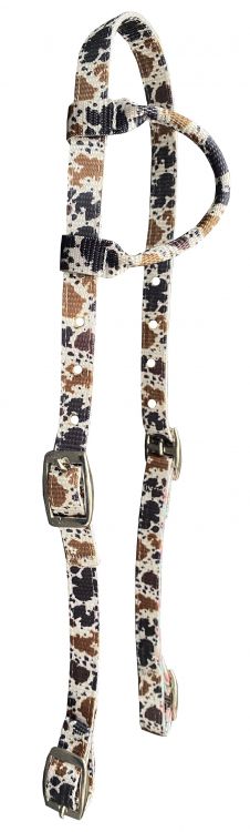 Nylon Cowprint One Ear Headstall