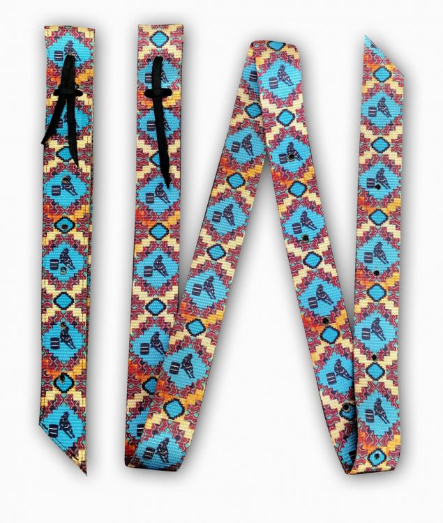 Barrel Racer Nylon Print Tie Strap/Off Billet Set