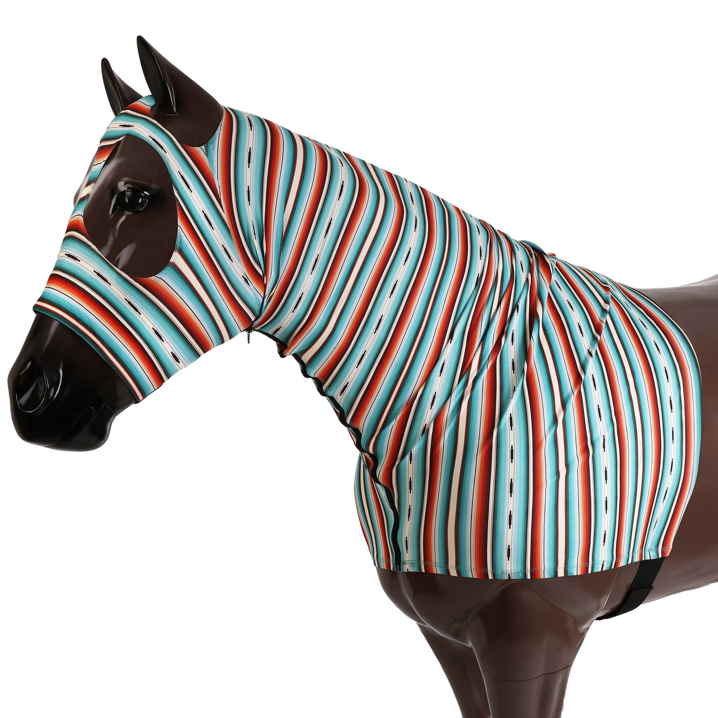 Showman Teal Serape Print Lycra Hood