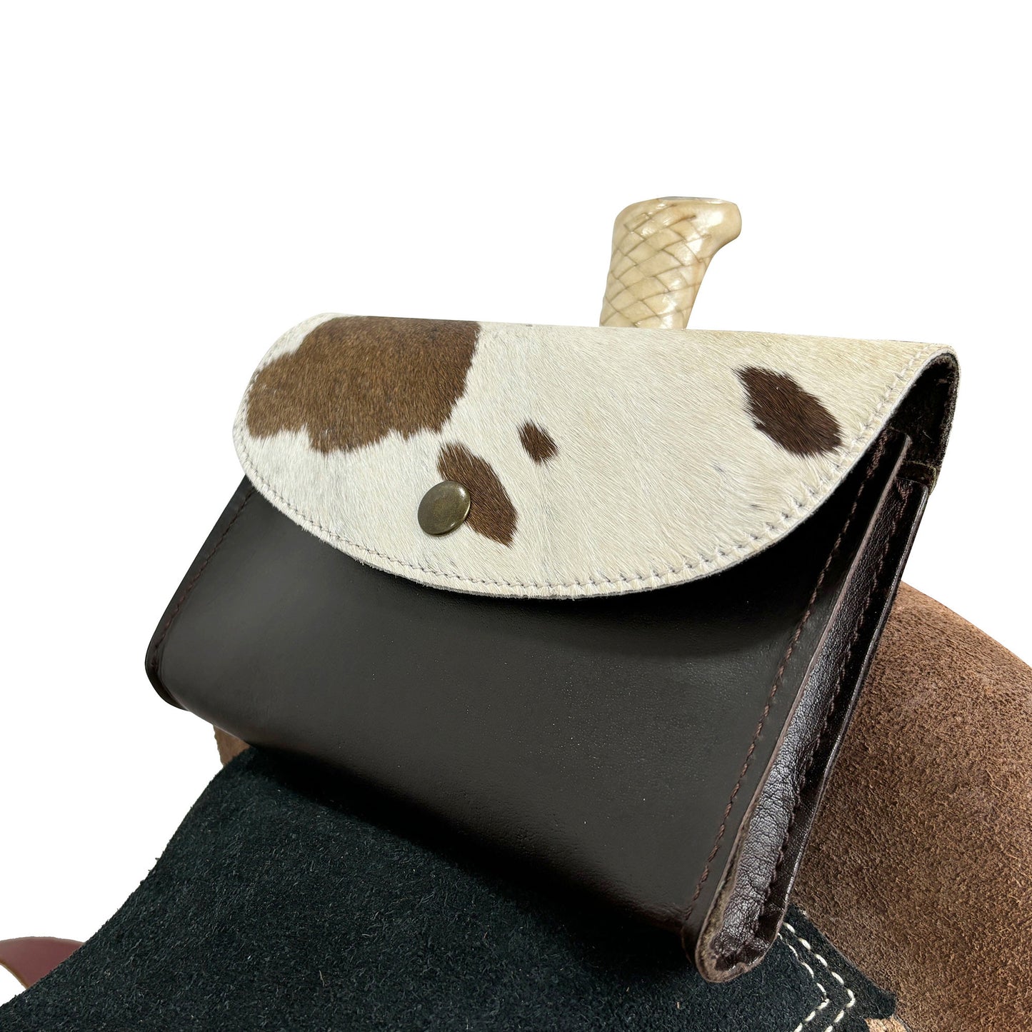 Showman Cowhide Leather Pommel Pouch