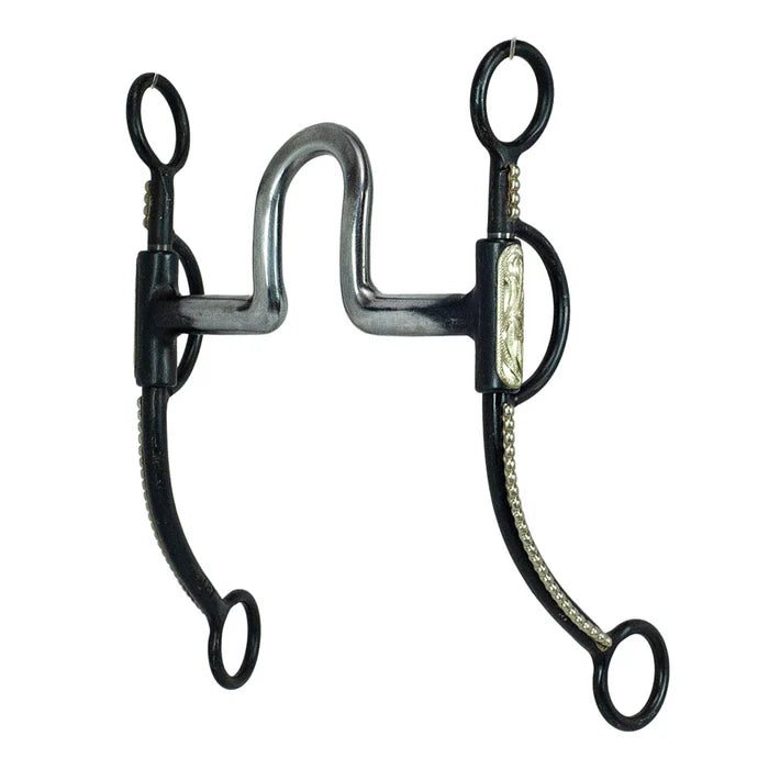 Tyler Dotted Black Steel Shank Spoon Bit