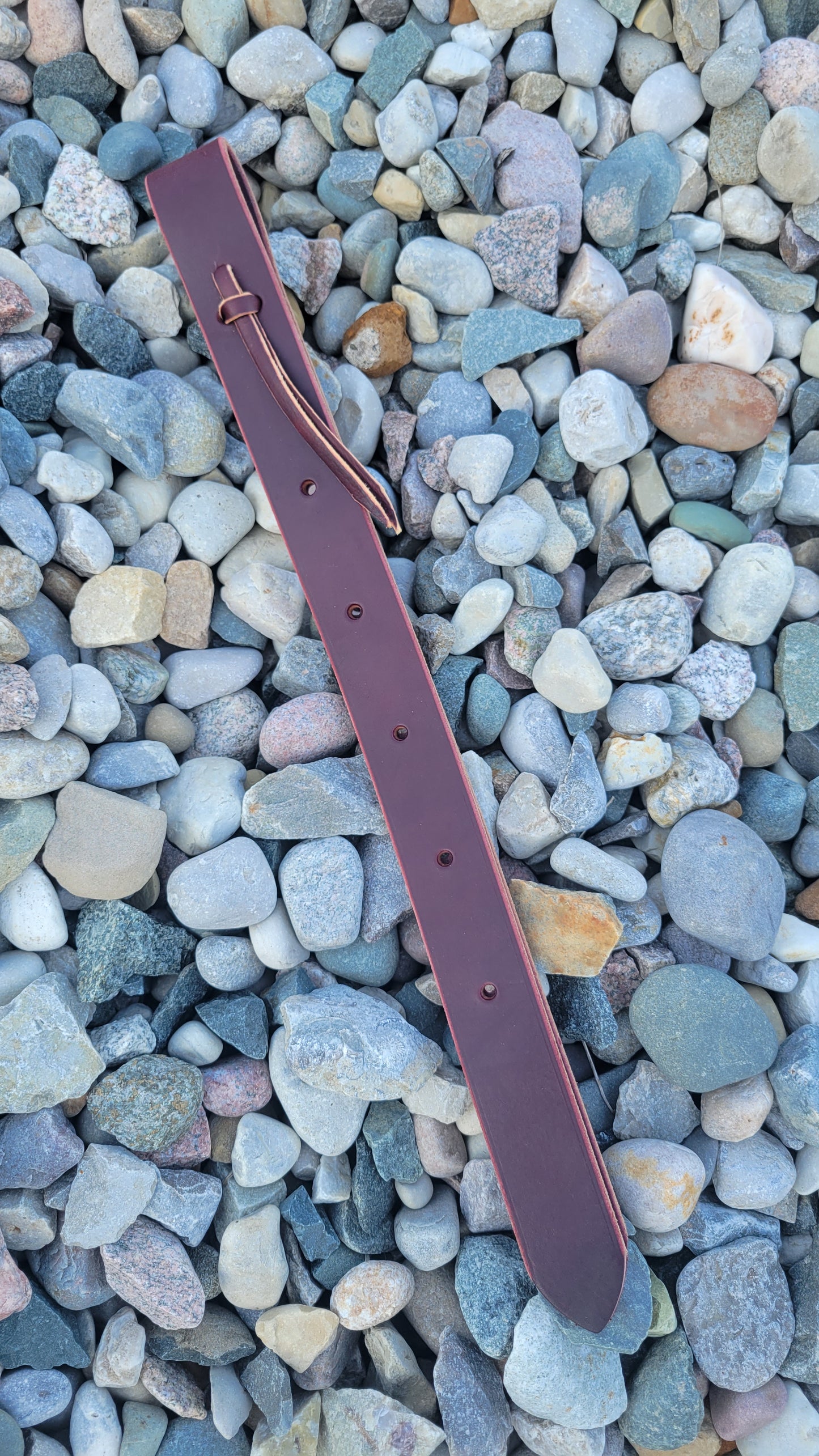 Burgundy Latigo Off Billet