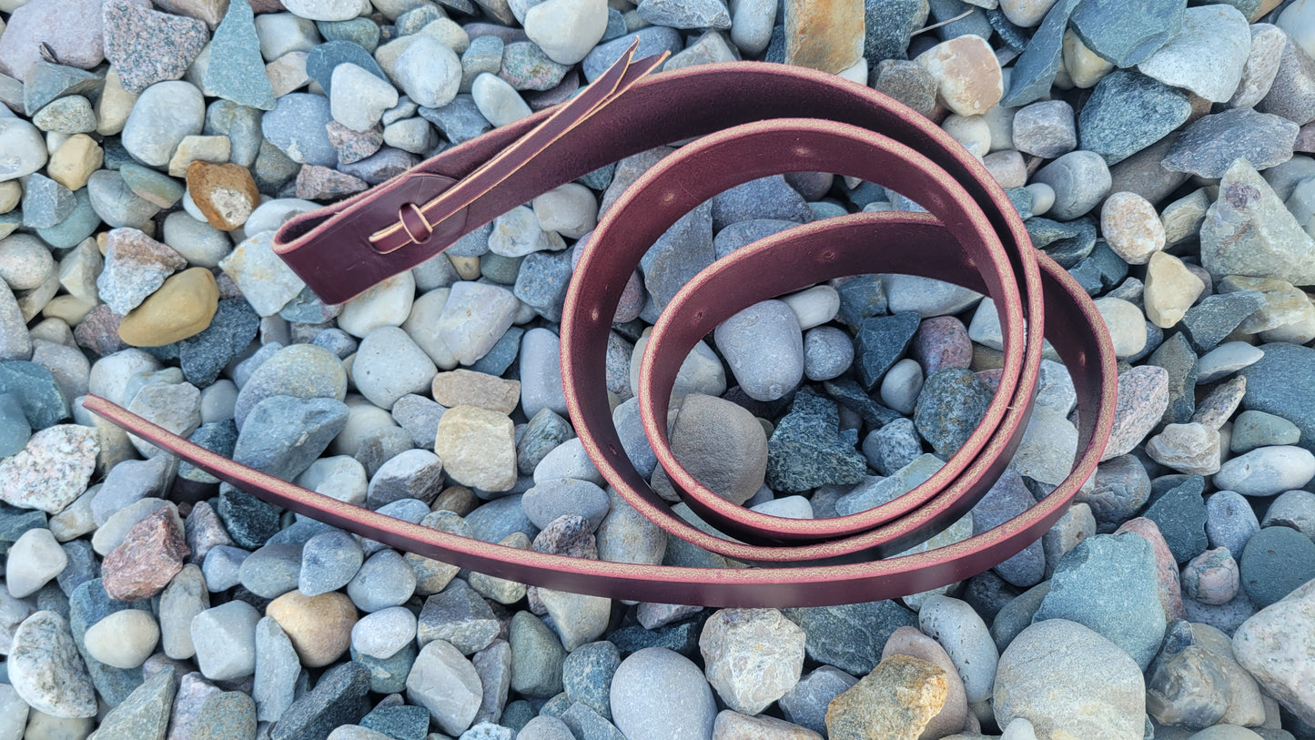 Burgundy Latigo Tie Strap