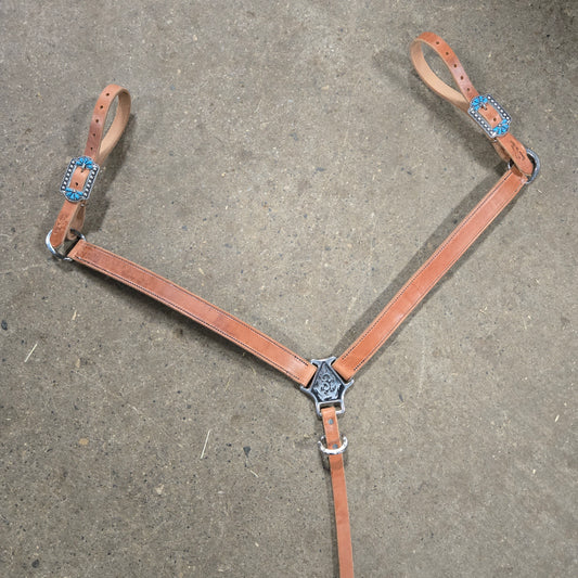 Natural Turquoise Floral Breast Collar