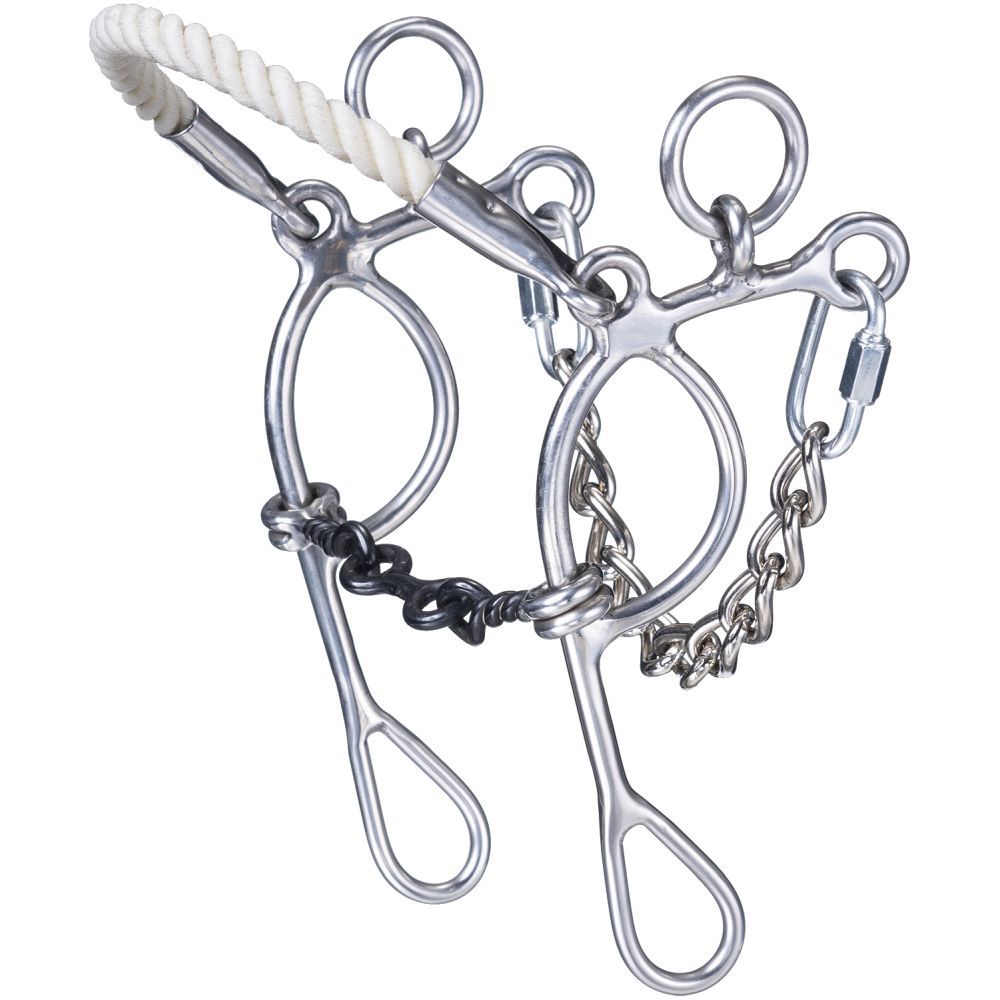 Tough 1 Miniature Combination Rope Nose Hackamore Twisted Dogbone