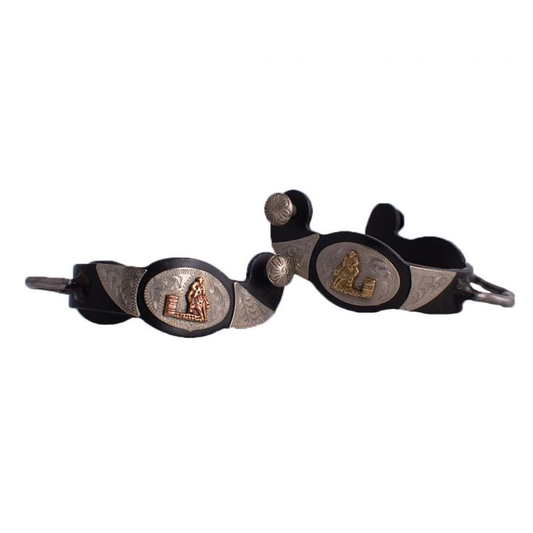 Showman Black & Copper Barrel Racer Bumper Spur