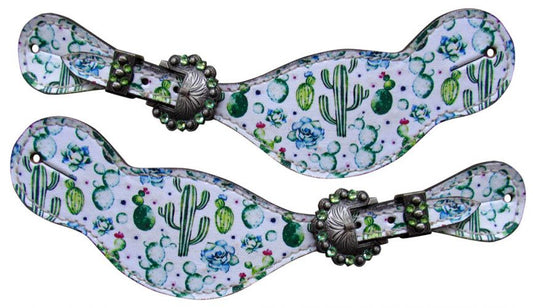 Showman Ladies Cactus Spur Straps