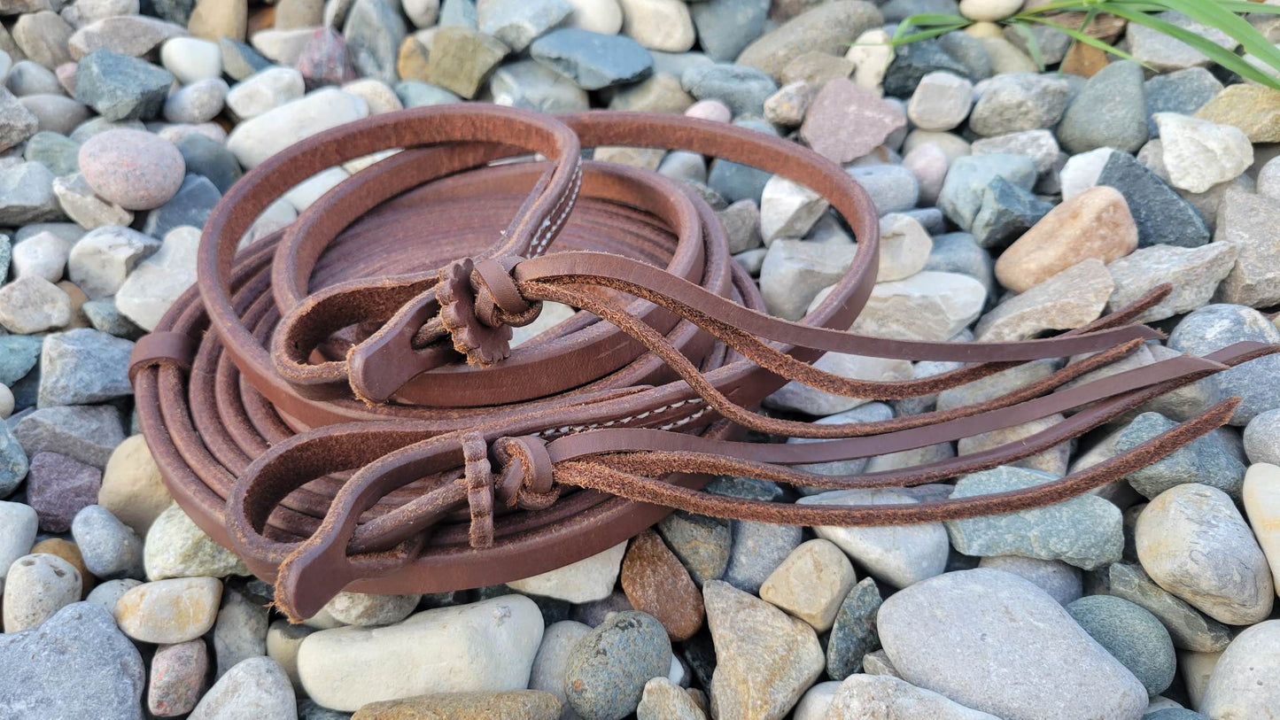 Dutton Hot Oiled Rattlesnake Knot Split Reins