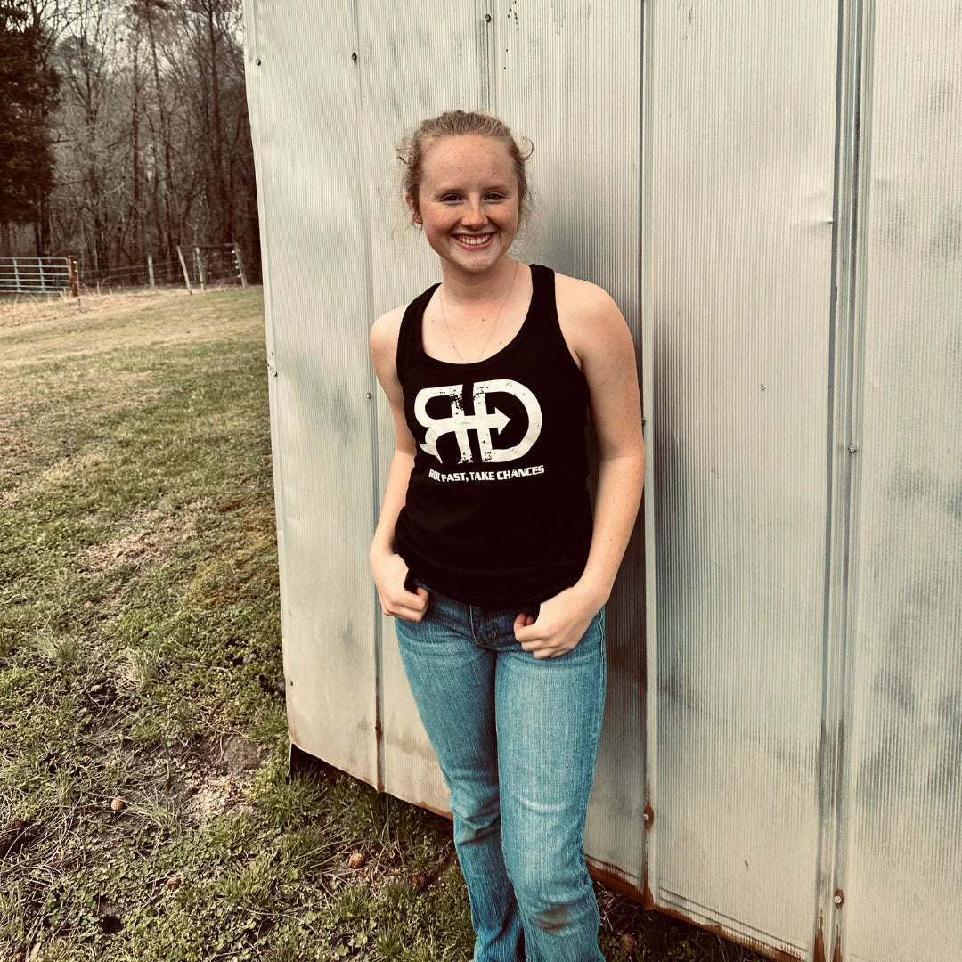 Rocket Donkey Black Cotton Tank Top