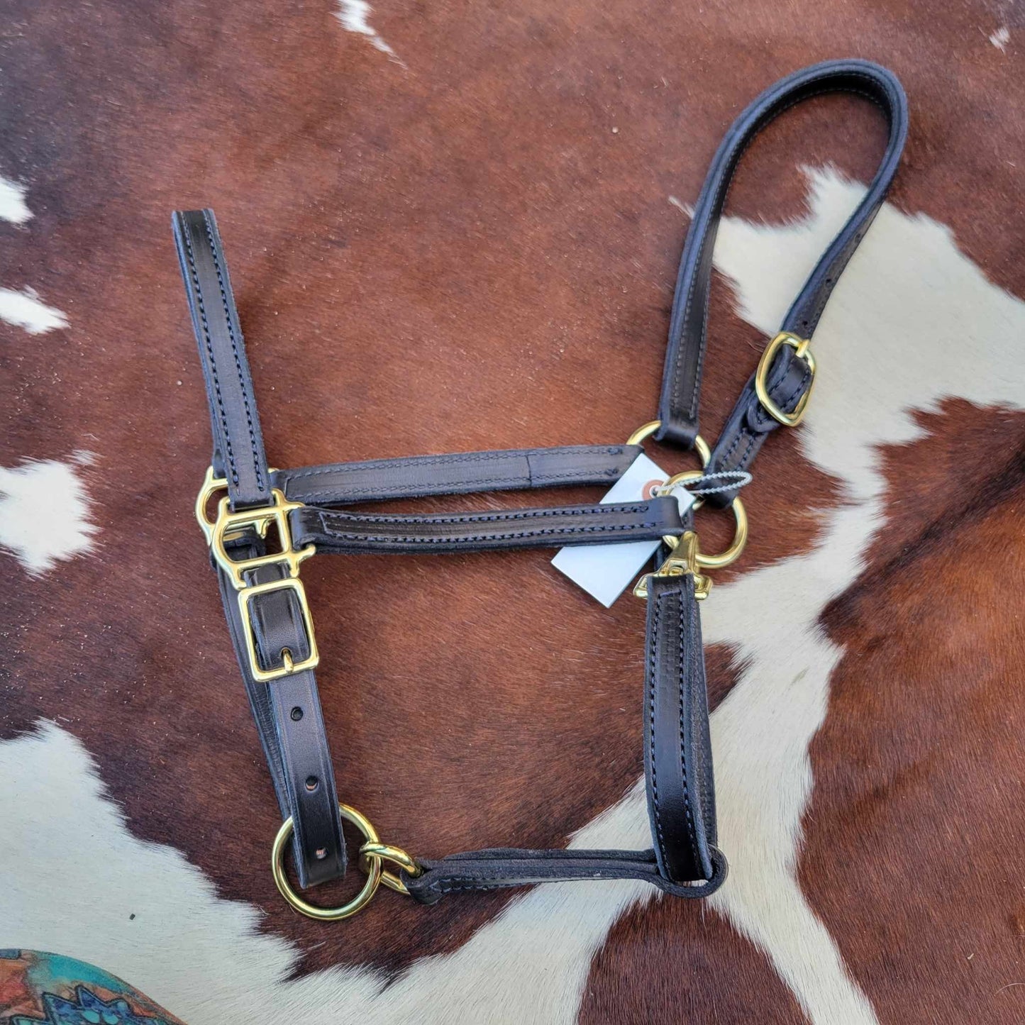 Black Leather Stable Halter