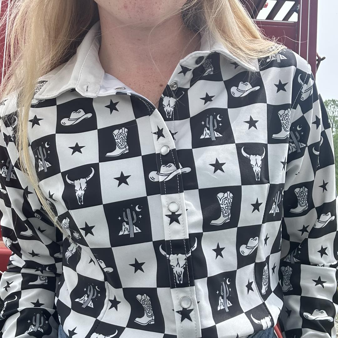 Rocket Donkey Checkered Rodeo Shirt