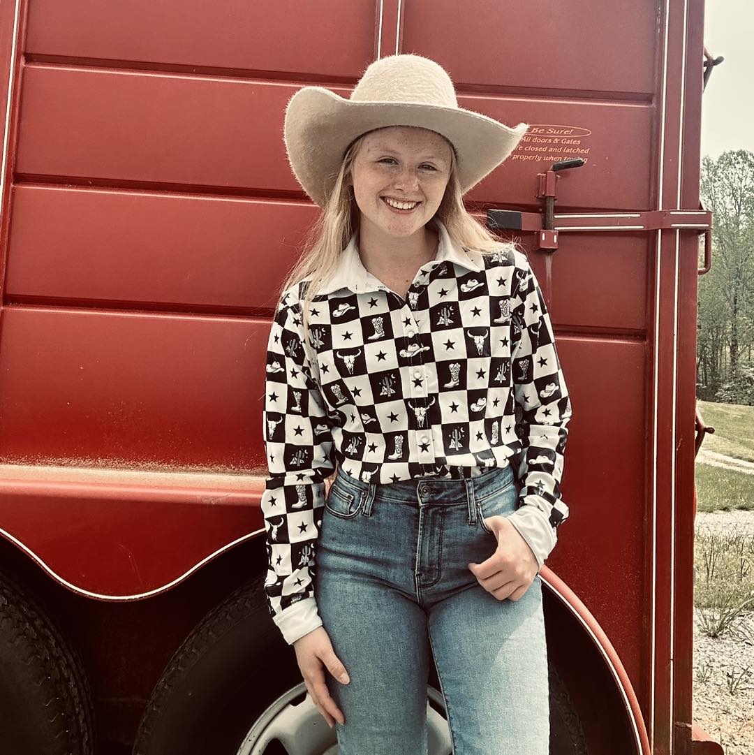 Rocket Donkey Checkered Rodeo Shirt
