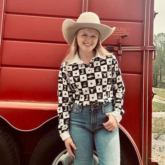 Rocket Donkey Checkered Rodeo Shirt