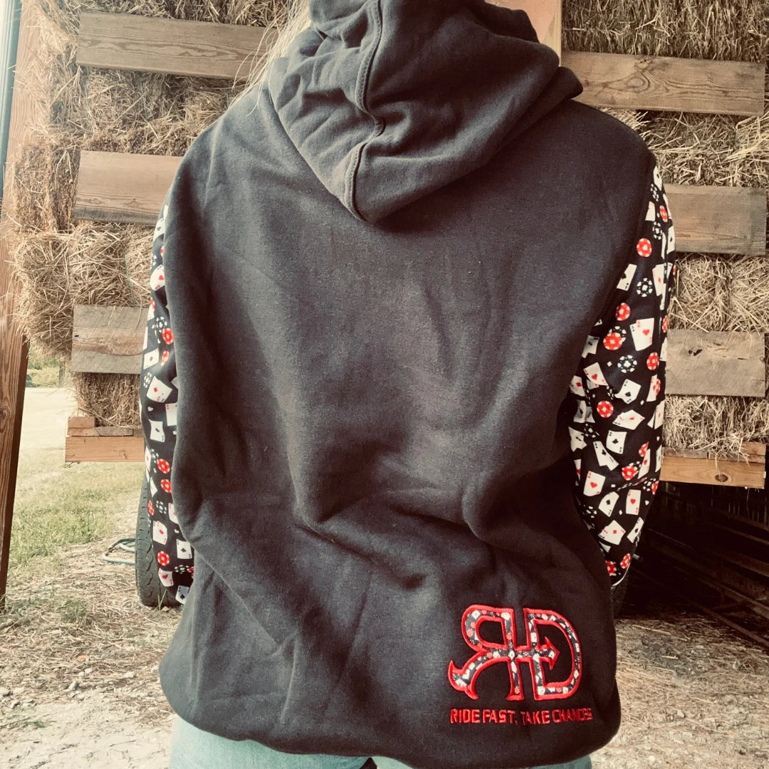 Rocket Donkey Hoodie Black Poker