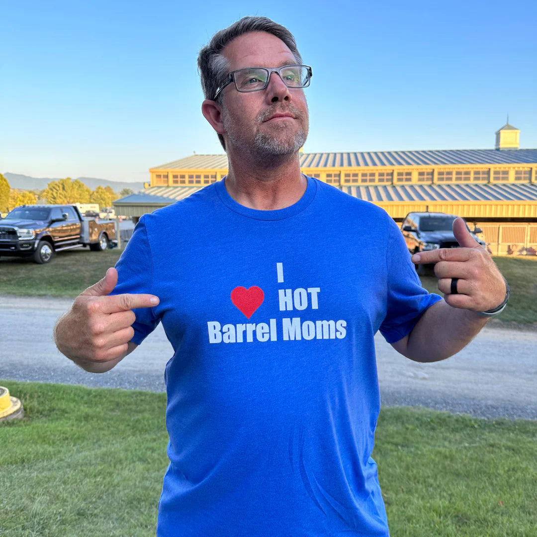 Rocket Donkey I Love Hot Barrel Moms - Blue