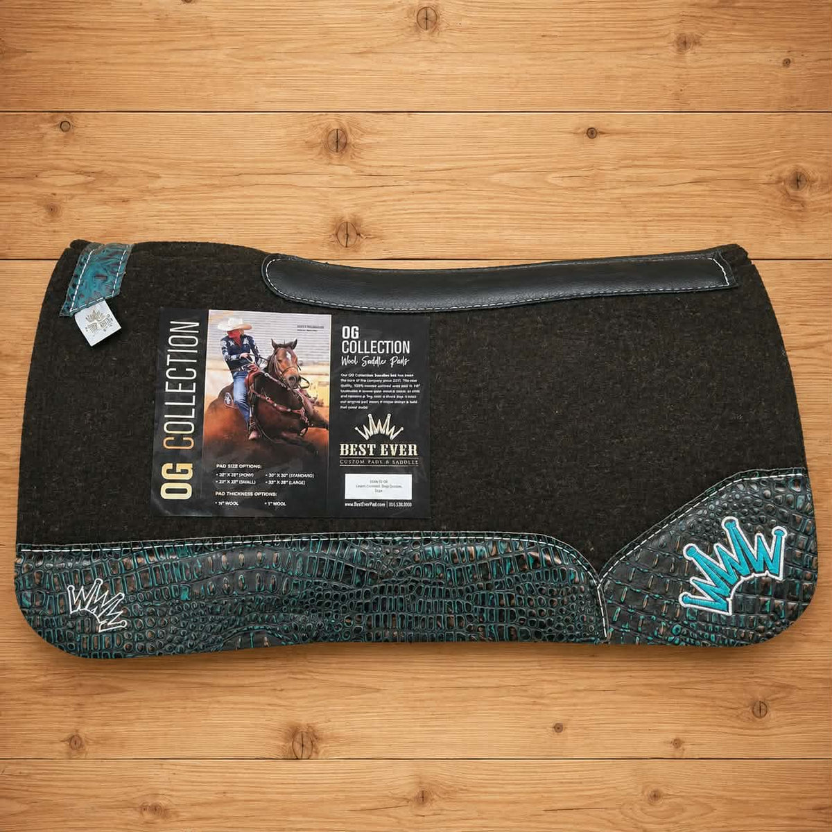 Best Ever OG Wool Lagoon Crocodile Standard Barrel Pad