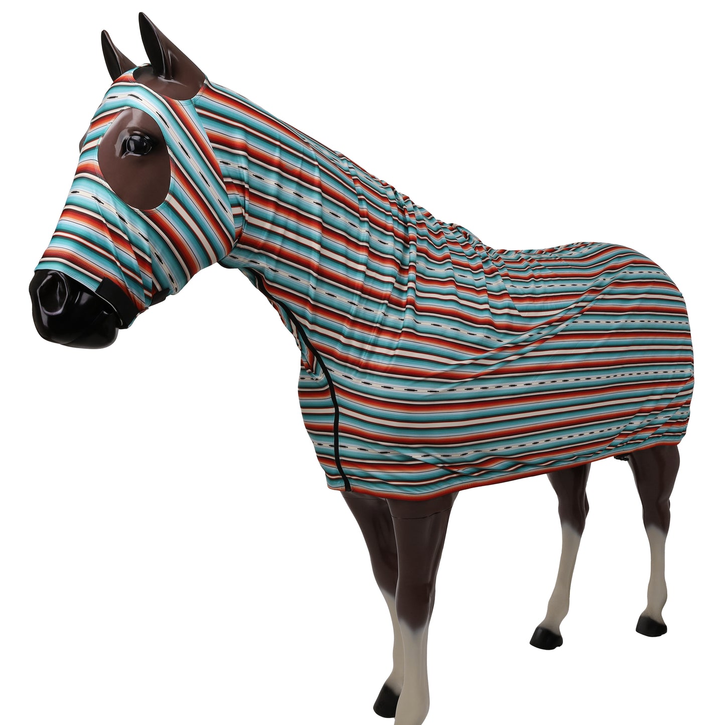 Showman Teal Serape Print Lycra Full Body Slinky