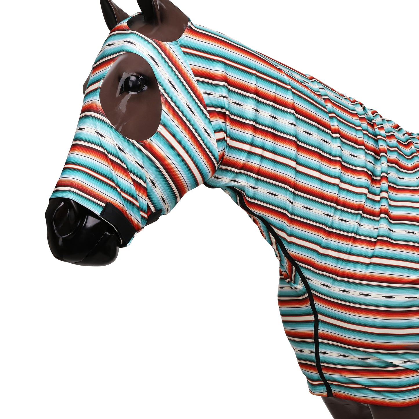 Showman Teal Serape Print Lycra Full Body Slinky