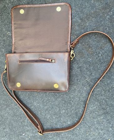 Showman Blue Wool Saddle Blanket Leather Crossbody Bag