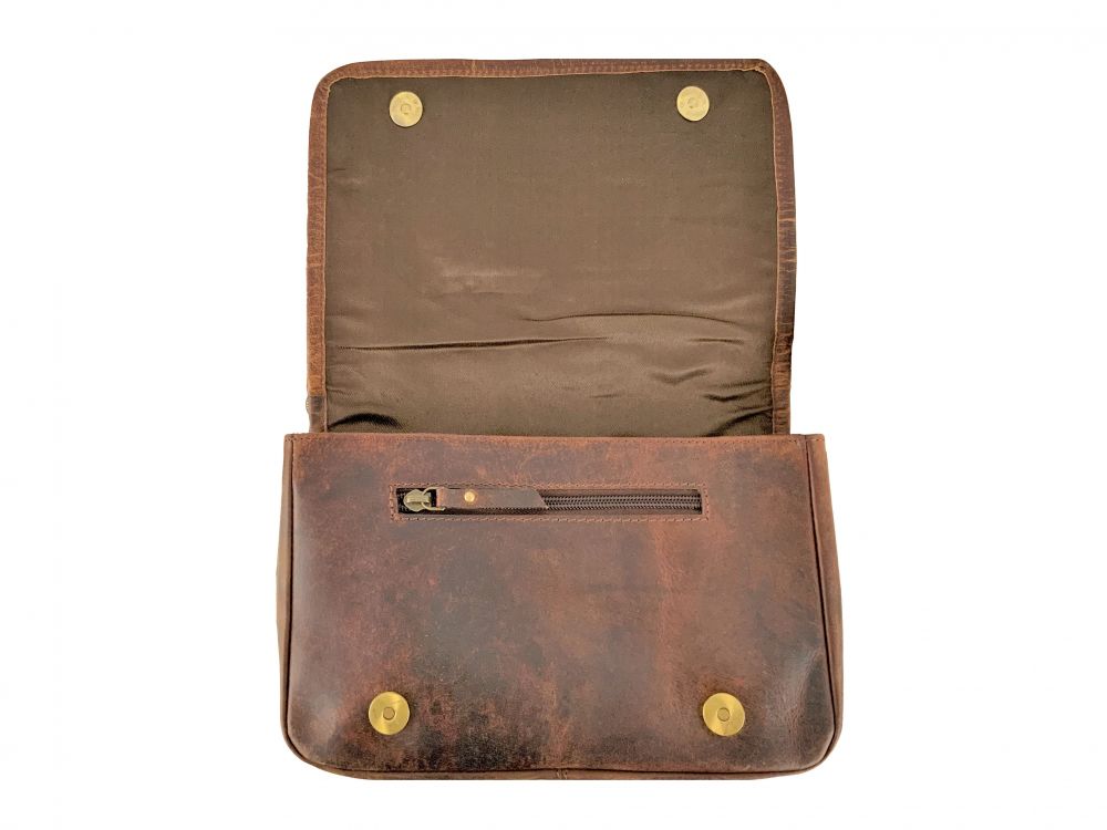 Klassy Cowgirl Wool Saddle Blanket Leather Crossbody Bag