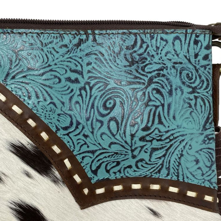 Klassy Cowgirl Hair-On Cowhide Leather Fringe Crossbody Bag