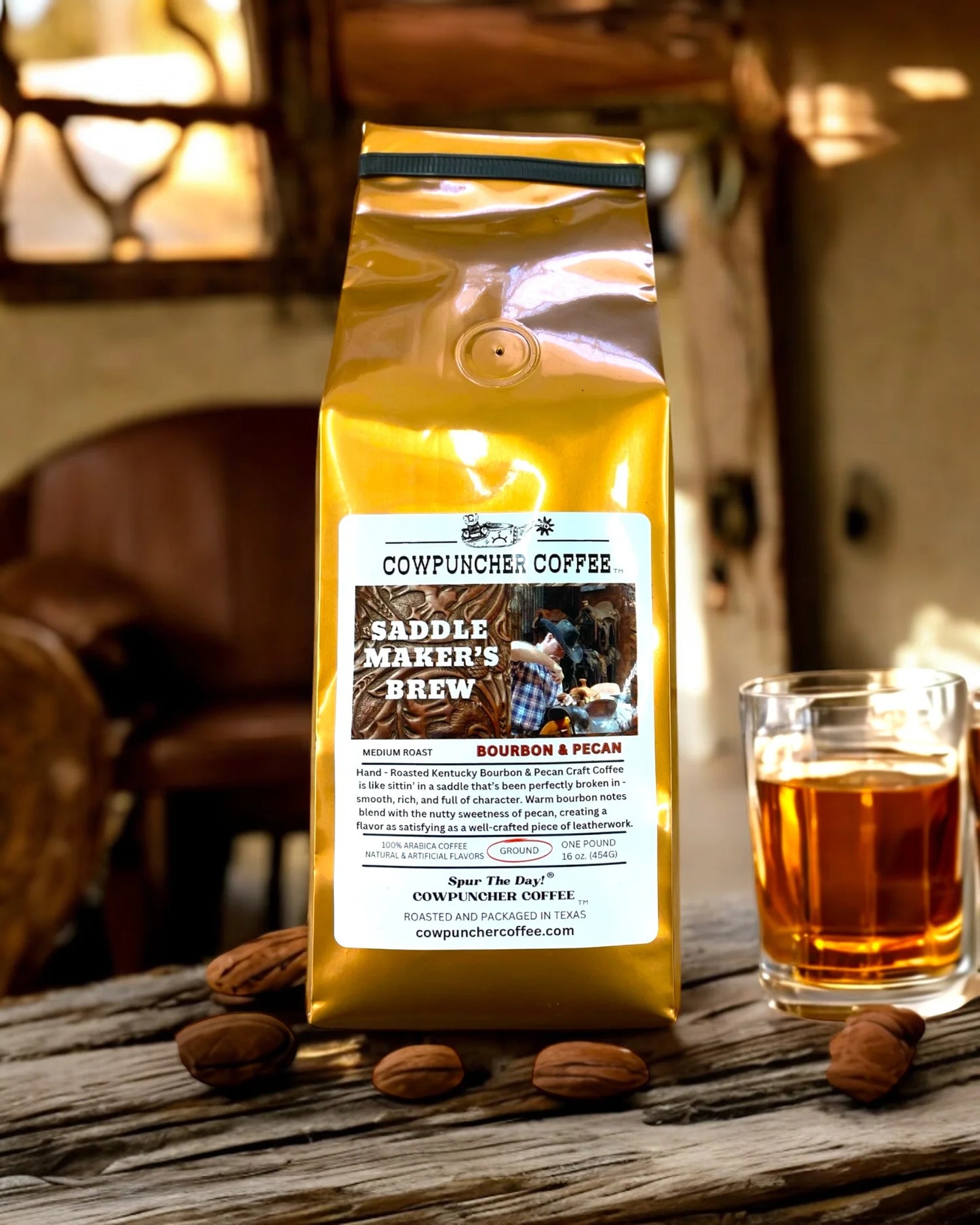 Cowpuncher's Saddle Maker's Brew Bourbon & Pecan Medium Roast