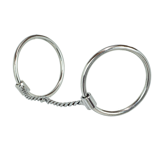 Tyler Chrome Steel O-Ring Thin Twisted Snaffle