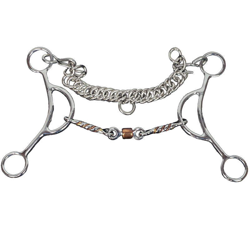 Chrome Steel Twisted Dogbone Gag Bit
