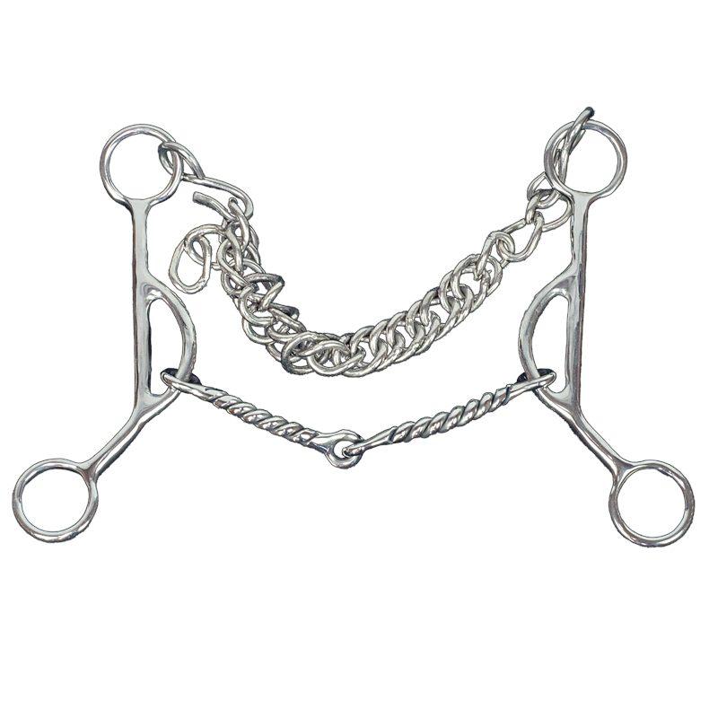 Chrome Steel Twisted Gag Bit