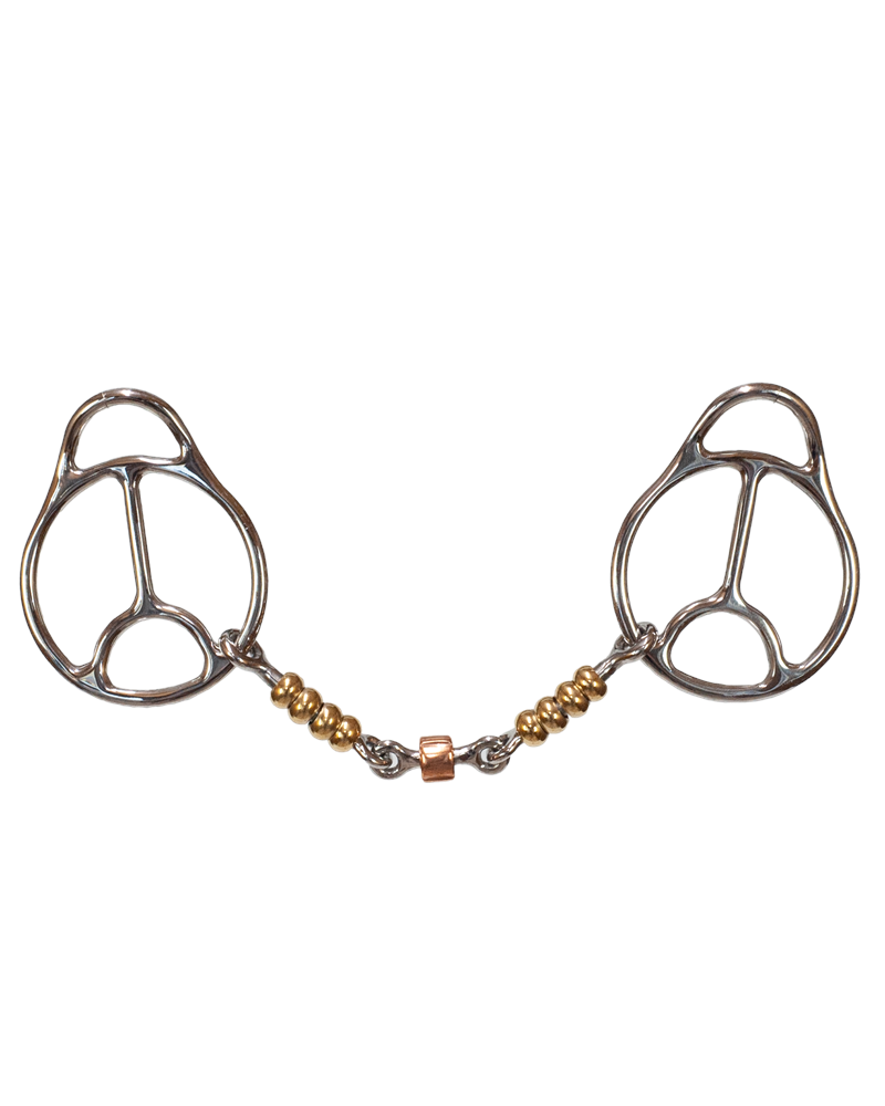 Tyler Copper Beaded Dogbone Fixed Double Ring Bit