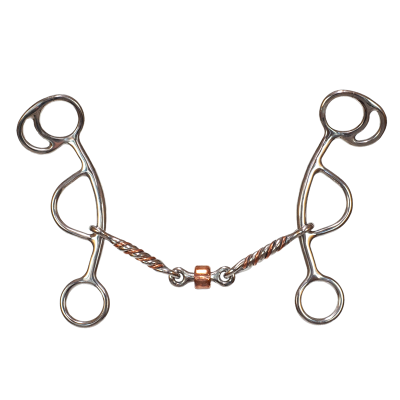Tyler 6" Copper Twisted Dogbone Gag Bit