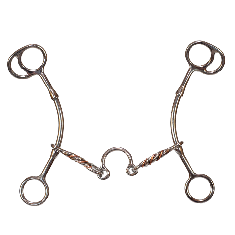 Tyler Copper Twisted Medium Port Gag Bit