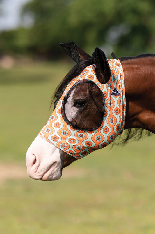 Professional's Choice Comfort Fit Lycra Fly Mask - Flower