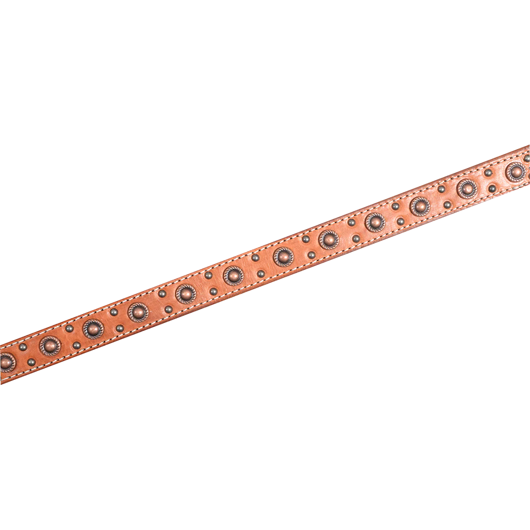 Martin Saddlery Rope Edge & Copper Dots Breast Collar