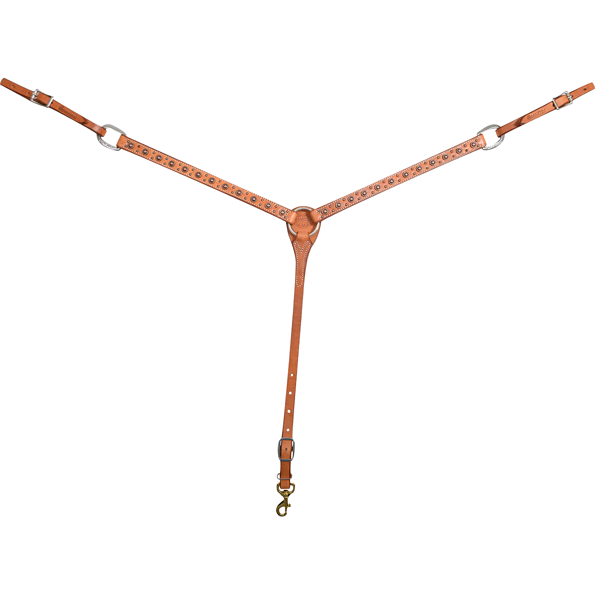 Martin Saddlery Rope Edge & Copper Dots Breast Collar