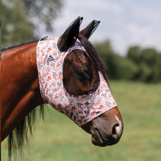 Professional's Choice Comfort Fit Lycra Fly Mask - Cowgirl