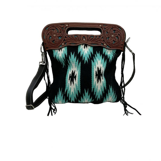 Showman Blue Southwest Saddle Blanket Handbag