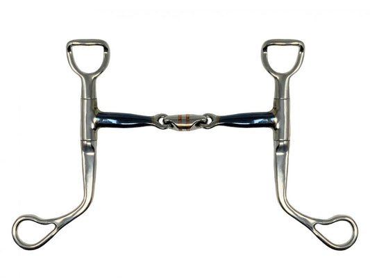 Showman Curved Sweet Iron Lozenge Western Shank Bit