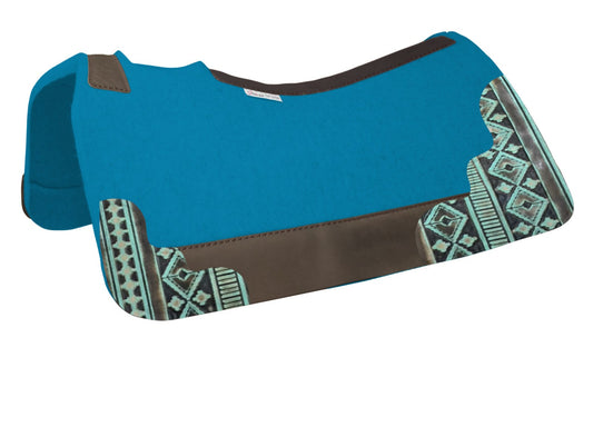 5 Star Turquoise with Turquoise/Brown Navajo Corner Plates