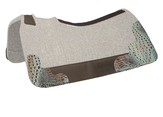 5 Star Natural with Turquoise/Brown Croc Corner Plates