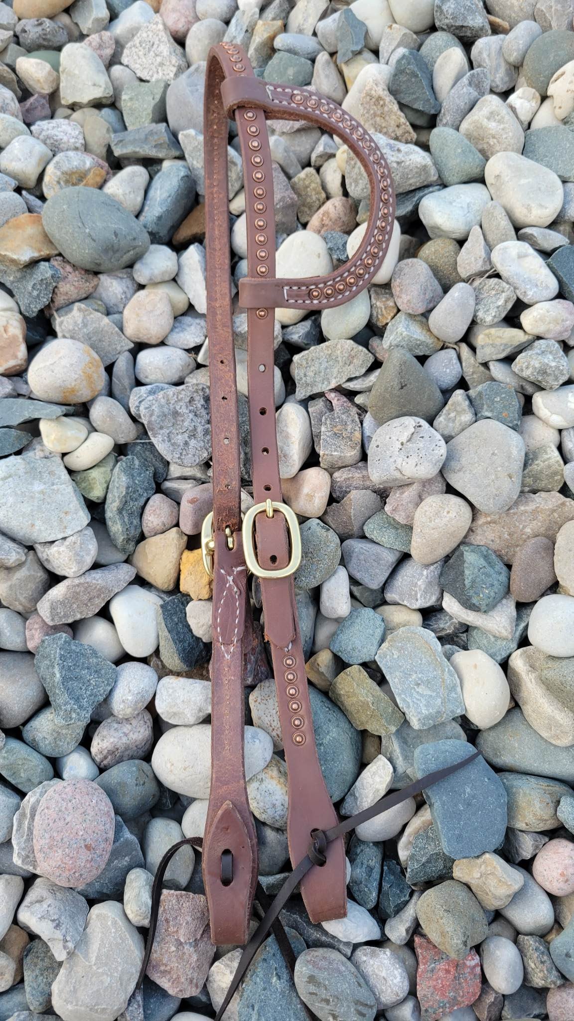 Dutton One Ear Copper Spots Headstall