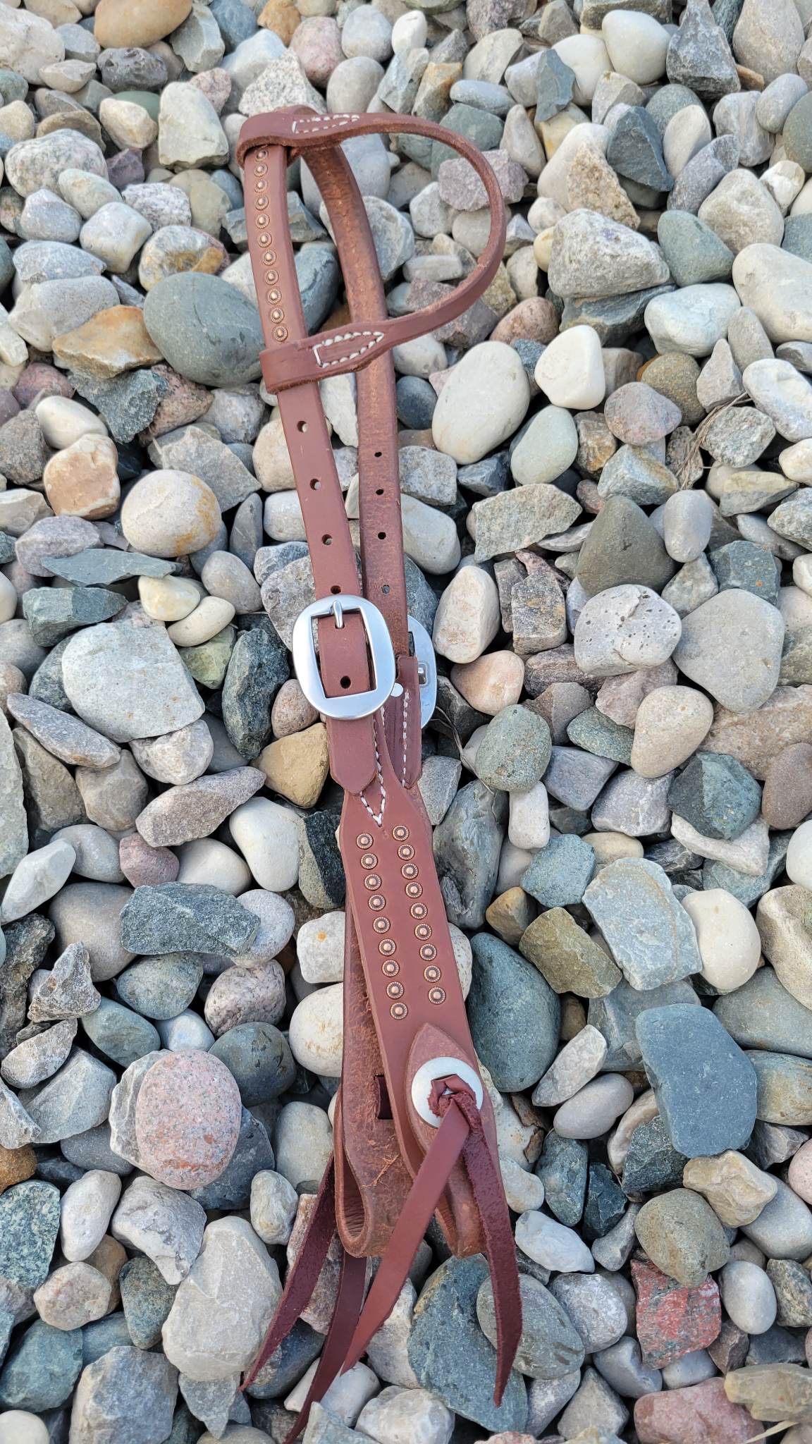 Dutton One Ear Copper Spots Headstall