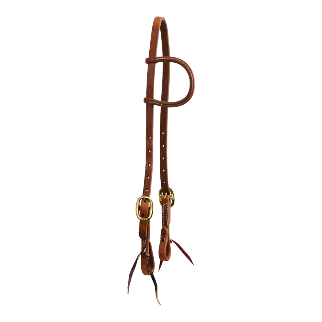 Double Buckle Tie End One Ear Headstall