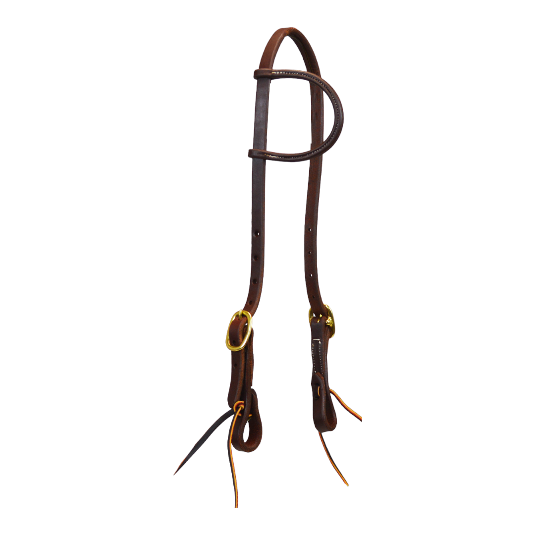 Double Buckle Tie End One Ear Headstall