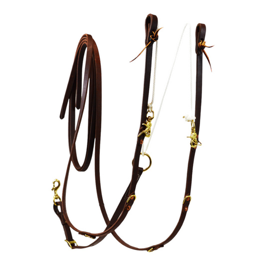 Split Rein Oiled German Martingale