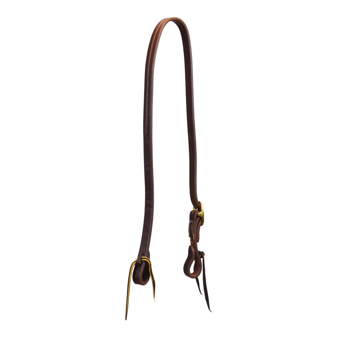 Heavy Oiled 3/4" Single Buckle Slit Ear Headstall