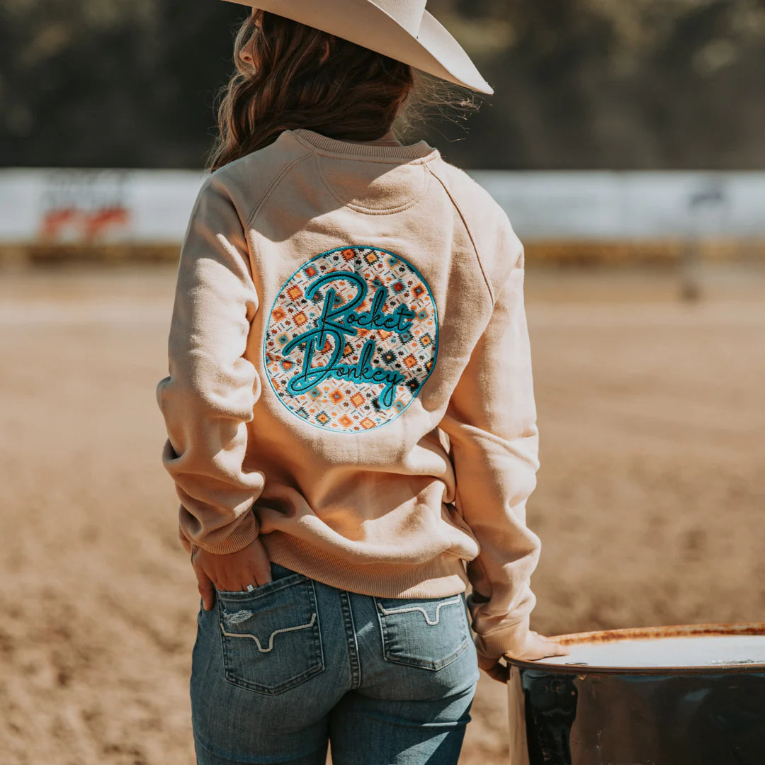 Rocket Donkey Tan Aztec Sweatshirt