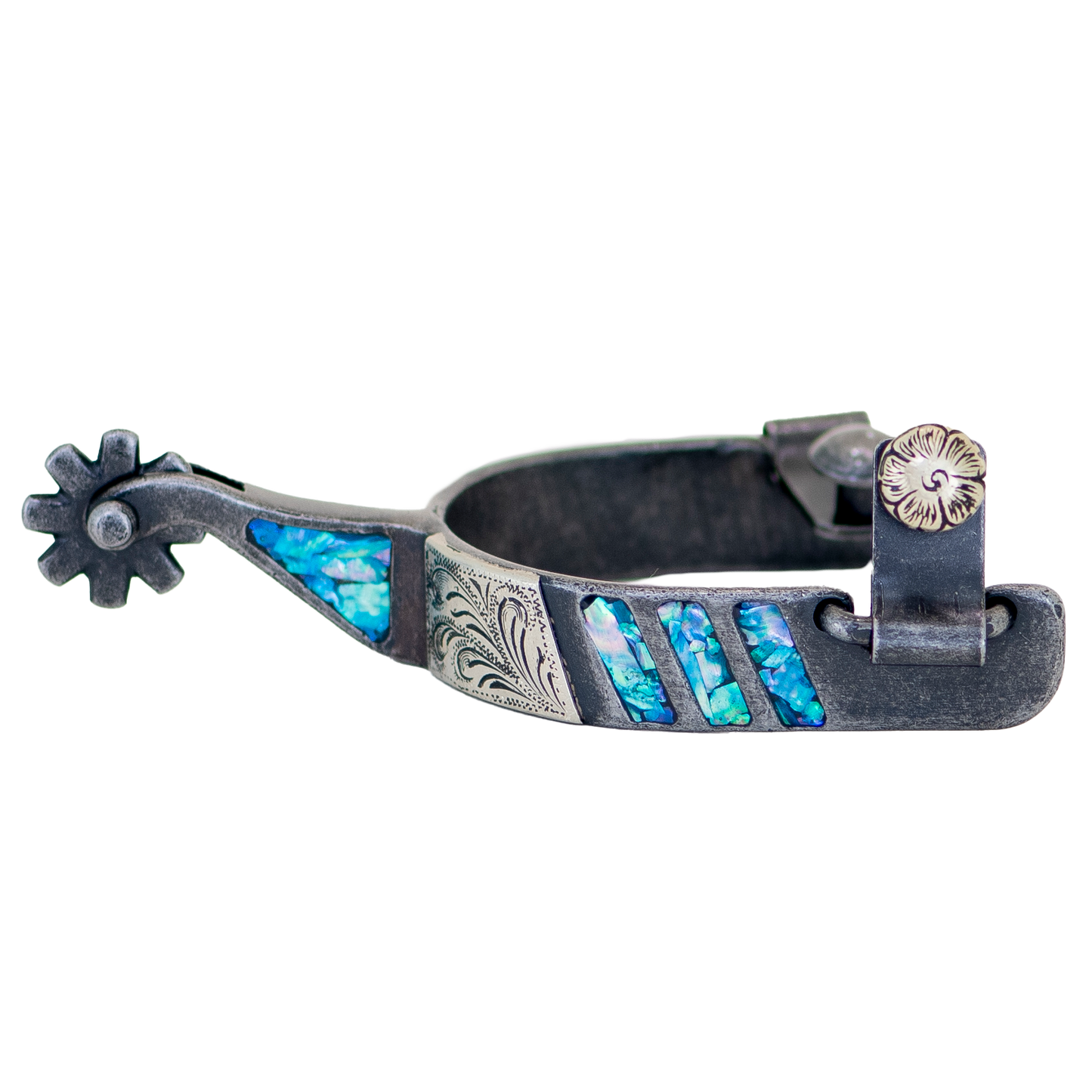 Cowboy Tack Turquoise Collection Medium Cup Spurs