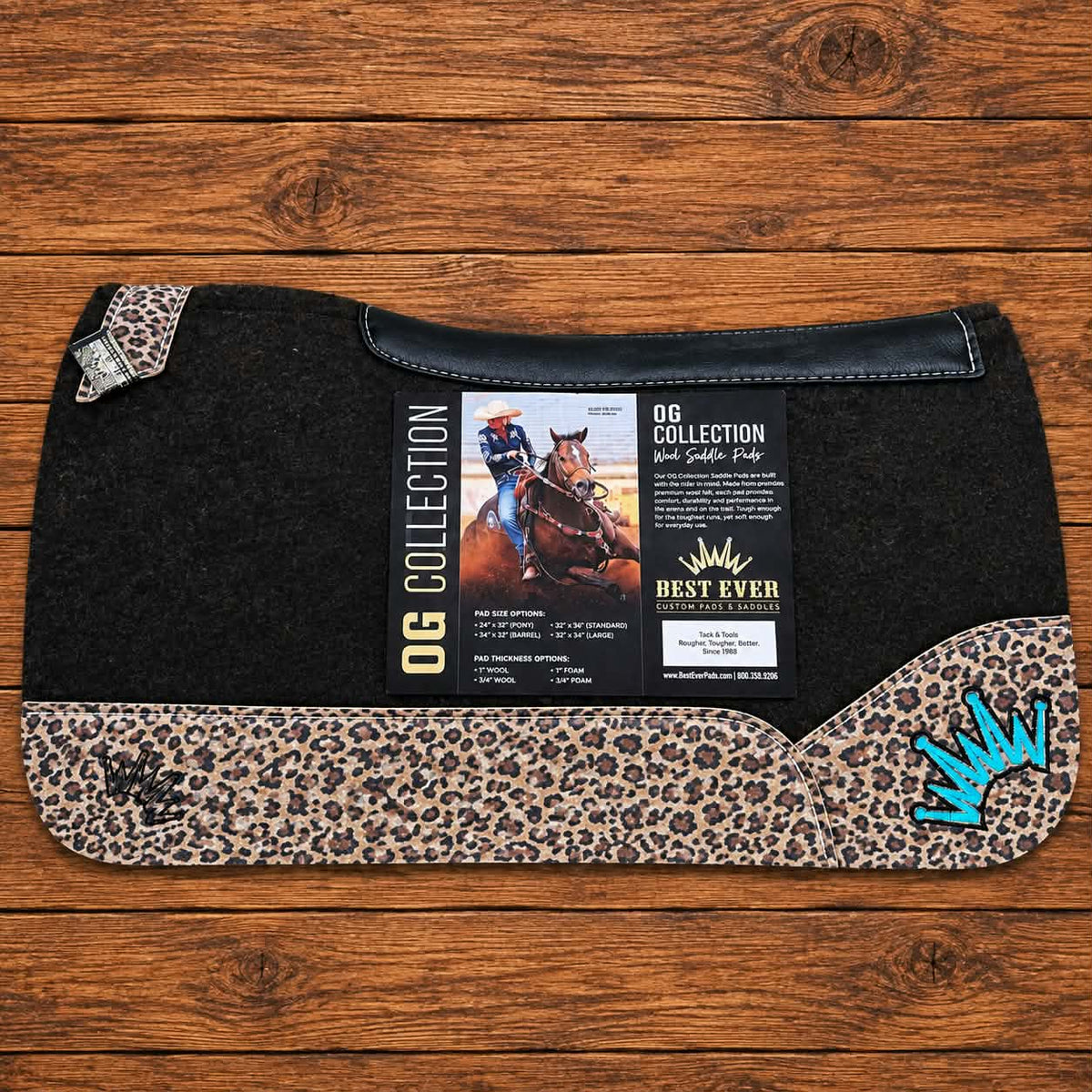 Best Ever OG Wool Leopard Print Barrel Pad